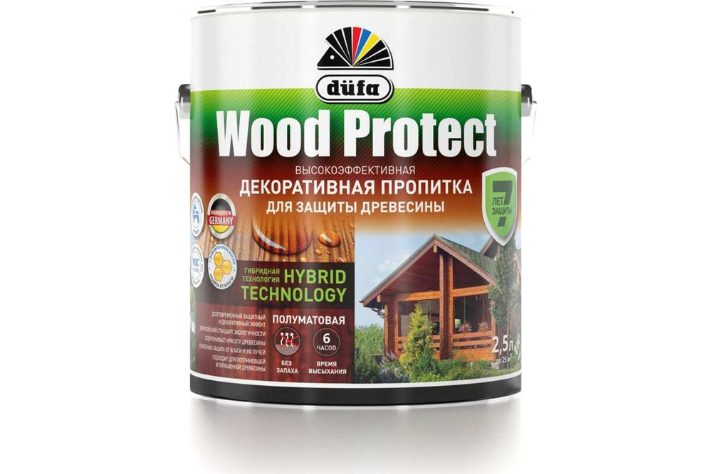 Пропитка декоративная для защиты древесины Dufa Wood Protect орех