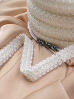 Тесьма плетеная белая (молочная) с люрексом