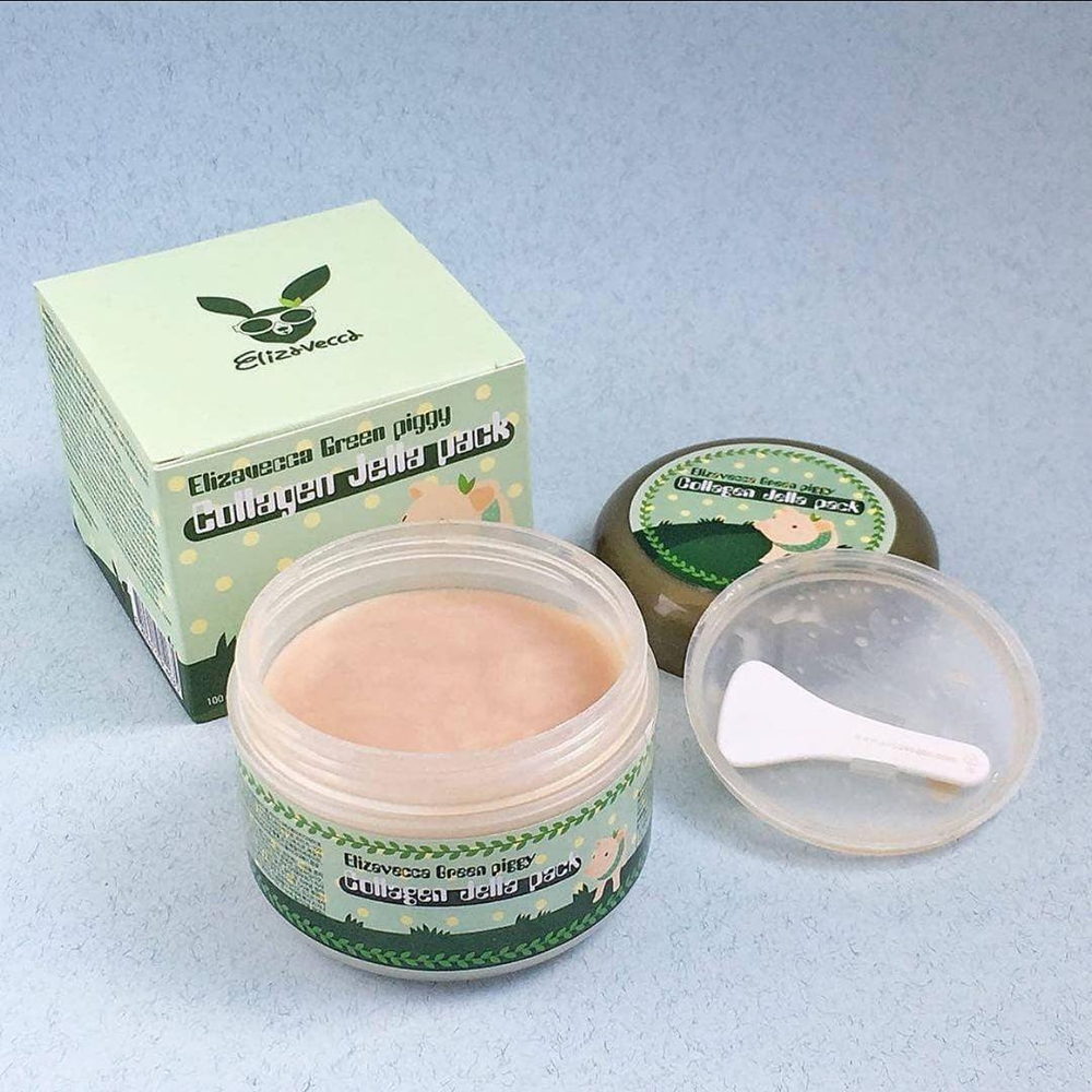 Маска для лица желейная коллагеновая Elizavecca Green Piggy Collagen jella pack 100 гр.