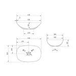 Раковина Solid Surface Vincea VBS-6T12MW, 540*360*150, накладная, цвет белый матовый