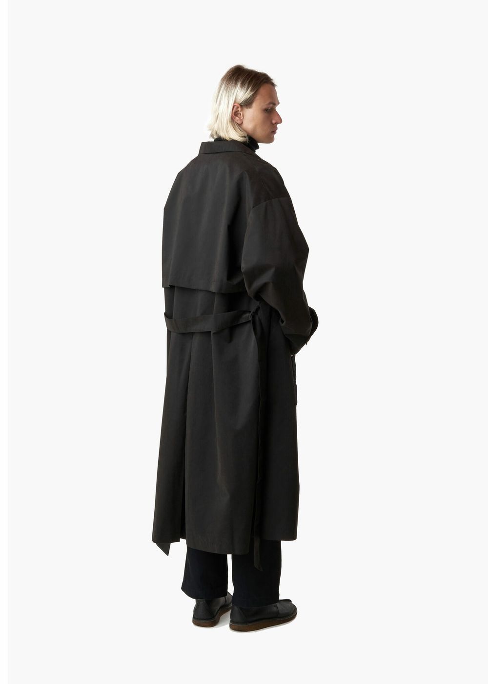 Плащ FOS Длинный 1 Черный Мужской