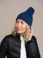 Шапка вязаная-резинка весенняя/осенняя КЭП(Сапфир)