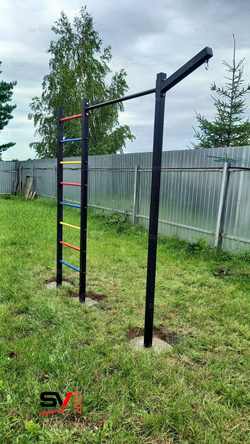 Монтаж уличной шведской стенки Sv Sport (3 вертикальных столба)