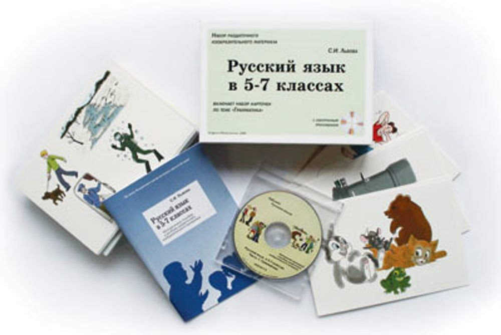 Альбом раздаточного изобразительного материала с электронным приложением Русский язык в 5–7 классах. Грамматика