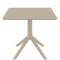 Стол пластиковый Sky 80х80 см, бежевый