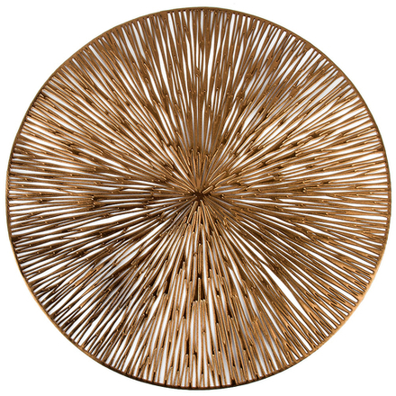 Салфетка сервировочная (плейсмат) "Аjouré" (бронза) d=38см. (min4) (упаковочный пакет)