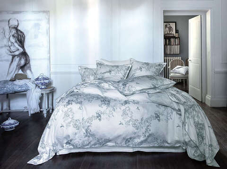 Постельное белье 2 спальное евро Alexandre Turpault Canopee голубое