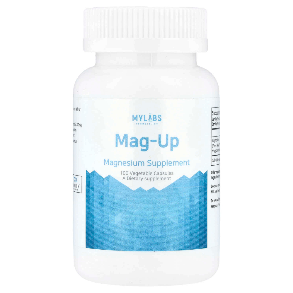 Mylabs, Mag-Up, 100 растительных капсул (100 мг на капсулу)