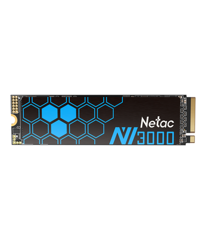Ssd накопитель Netac SSD NV3000 1TB PCIe 3 x4 M.2 2280 NVMe 3D NAND, R/W up to 3100/2100MB/s, IOPS(R4K) 220K/160K, TBW 600TB, with heat sink, 5y wty