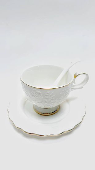 Чайная пара "Нежность", однотонная белая