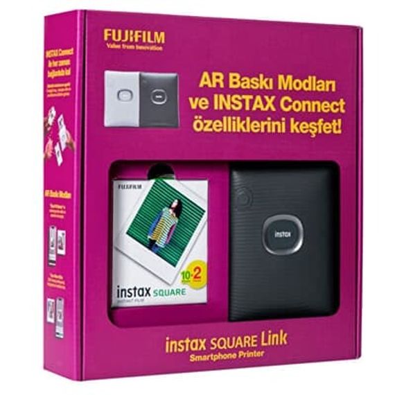 Fotoprinter \ Компактный фотопринтер INSTAX SQ LINK GREEN BUNDLE BOX
