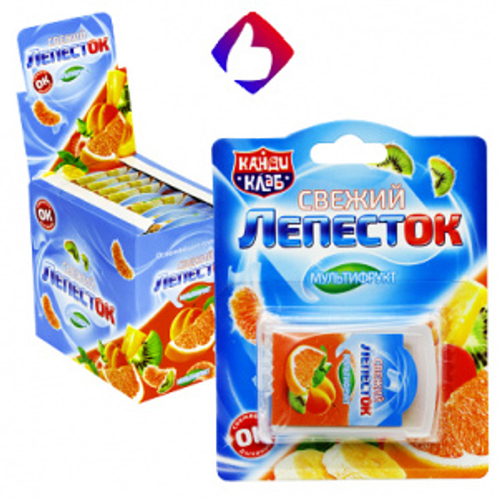 Пластинки ЛЕПЕСТКИ СВЕЖЕСТИ мультифрукт 8г*20шт (24бл)