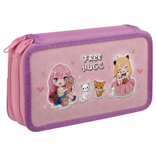 Пенал 2 отделения, 190*110 ArtSpace "Free hugs", ламинированный картон