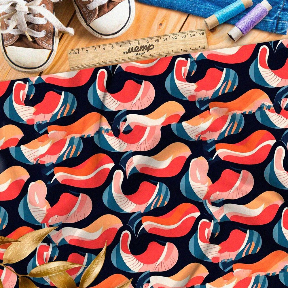 Ткань премиум дюспо призрачные перекаты облаков