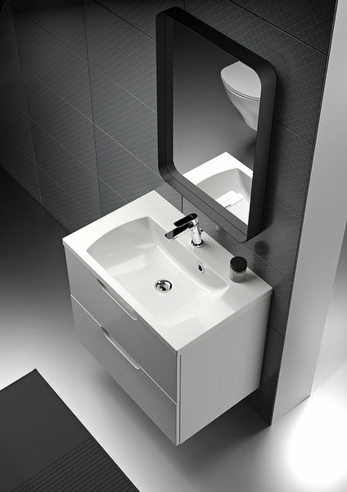 Зеркало Ravak Strip 50 X000001569 с подсветкой Черное