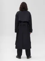 Плащ FOS Длинный Мужской Черный