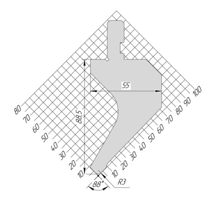 Пуансон AP 1015 88° H88,50 R3