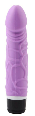 Фиолетовый вибратор-реалистик Thick Realistic Dildo - 19,5 см. (Цвет: фиолетовый)