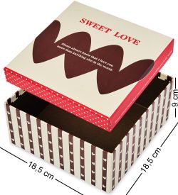 WG-15/3-B Коробка подарочная «Квадрат» цв.беж./син.