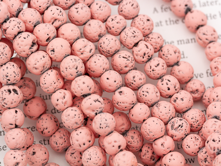 Нить бусин из лавы с покрытием, 6,7мм