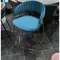 Полубарный стул Turin бирюзовый с золотыми ножками