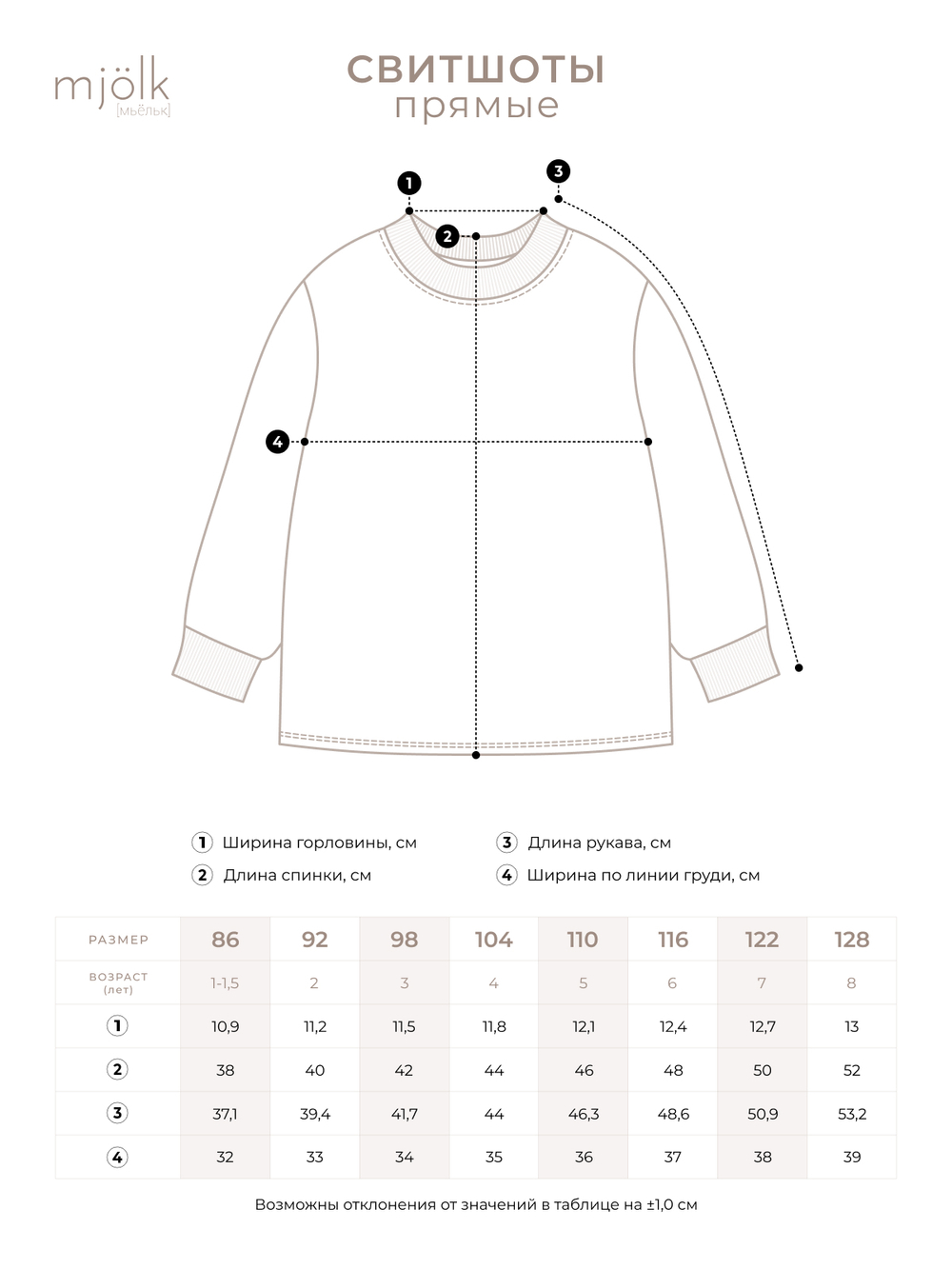 Свитшот прямой Mjölk Mustard, с рукавом реглан