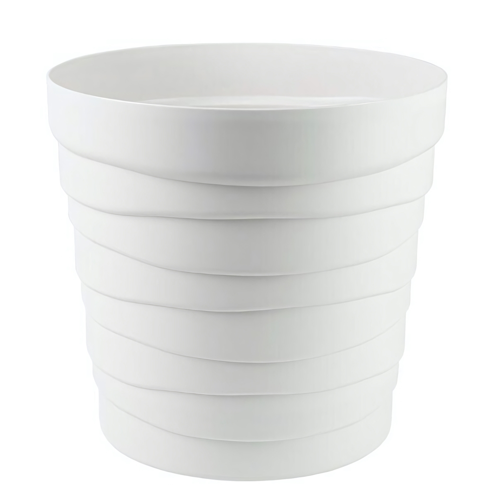 Кашпо "Бархан" с донышком (7,5л) Цв. Белый