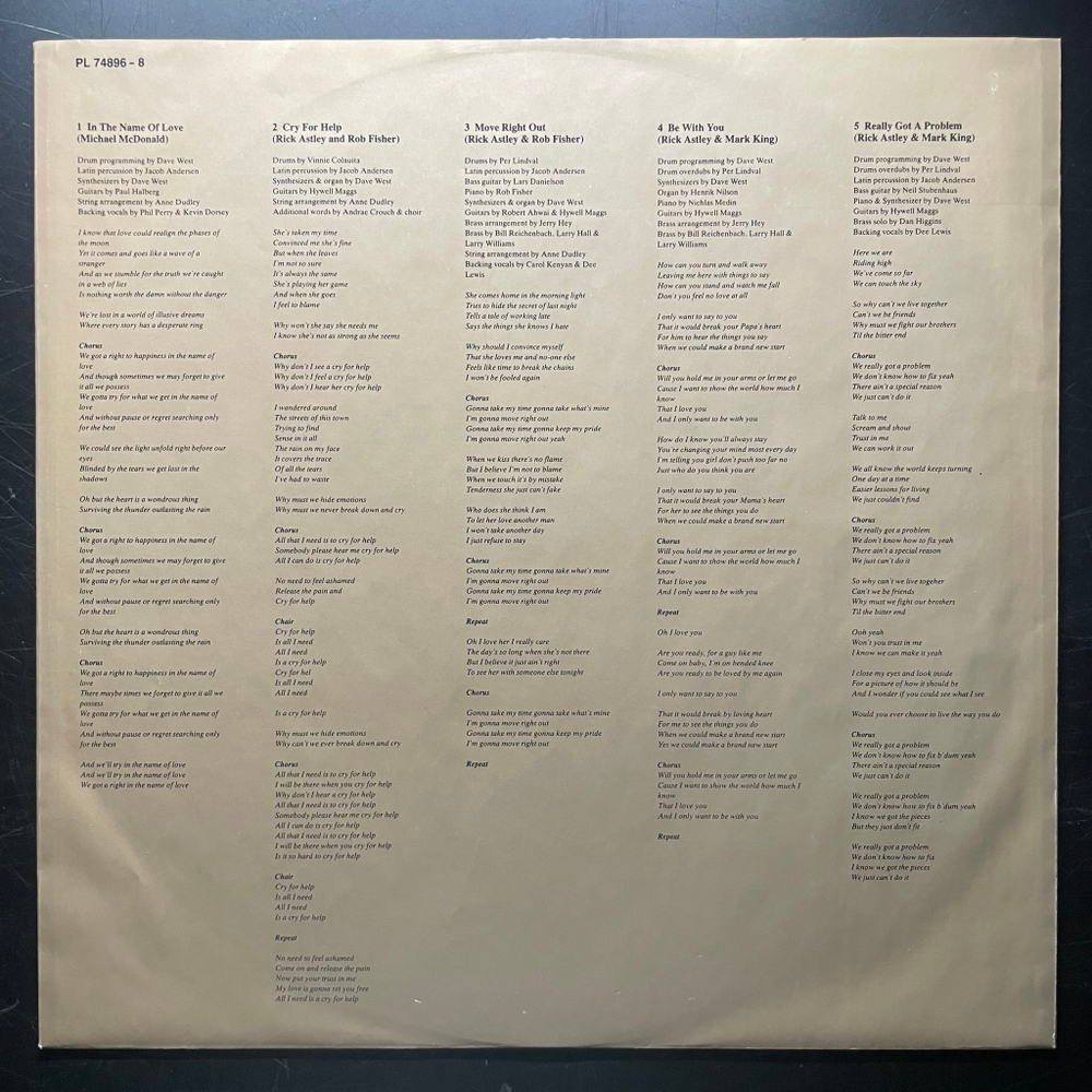 Rick Astley ‎– Free (Германия 1991г.)