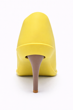 Галоши под каблук желтые