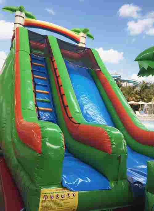 Водная горка с бассейном «Пальмовый рай», 15×4×6,8 м