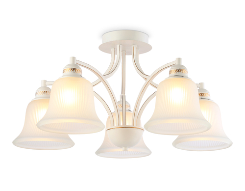 Потолочная люстра TR3050/5 WH/GD/FR белый/золото/белый матовый E27/5 max 40W D630*320