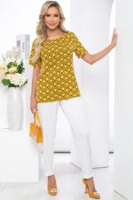 Блуза "Нильда" (горчица) Б5397 LT Collection