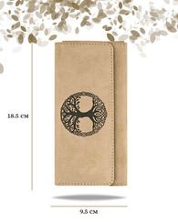 Кошелек Древо жизни светло-коричневый нубук