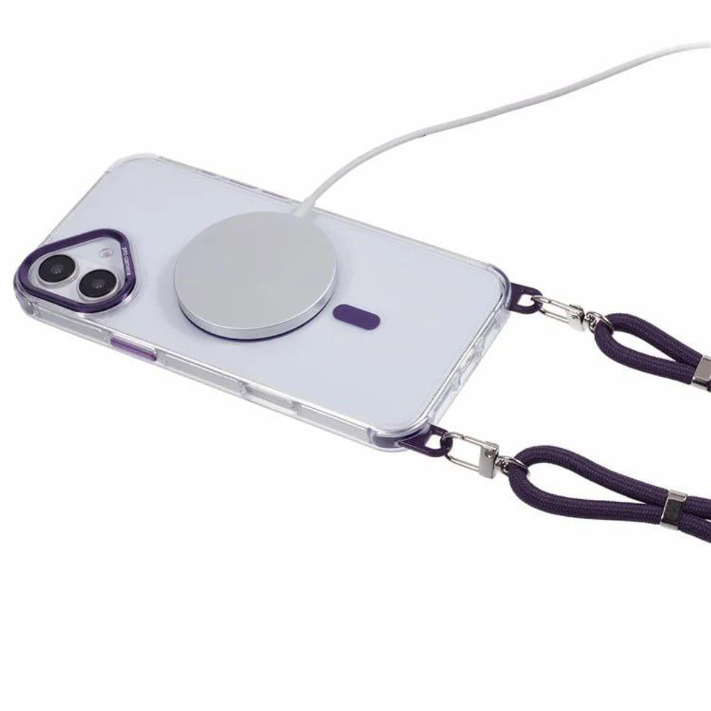 Clear Cover с MagSafe и ремешком для iPhone 15