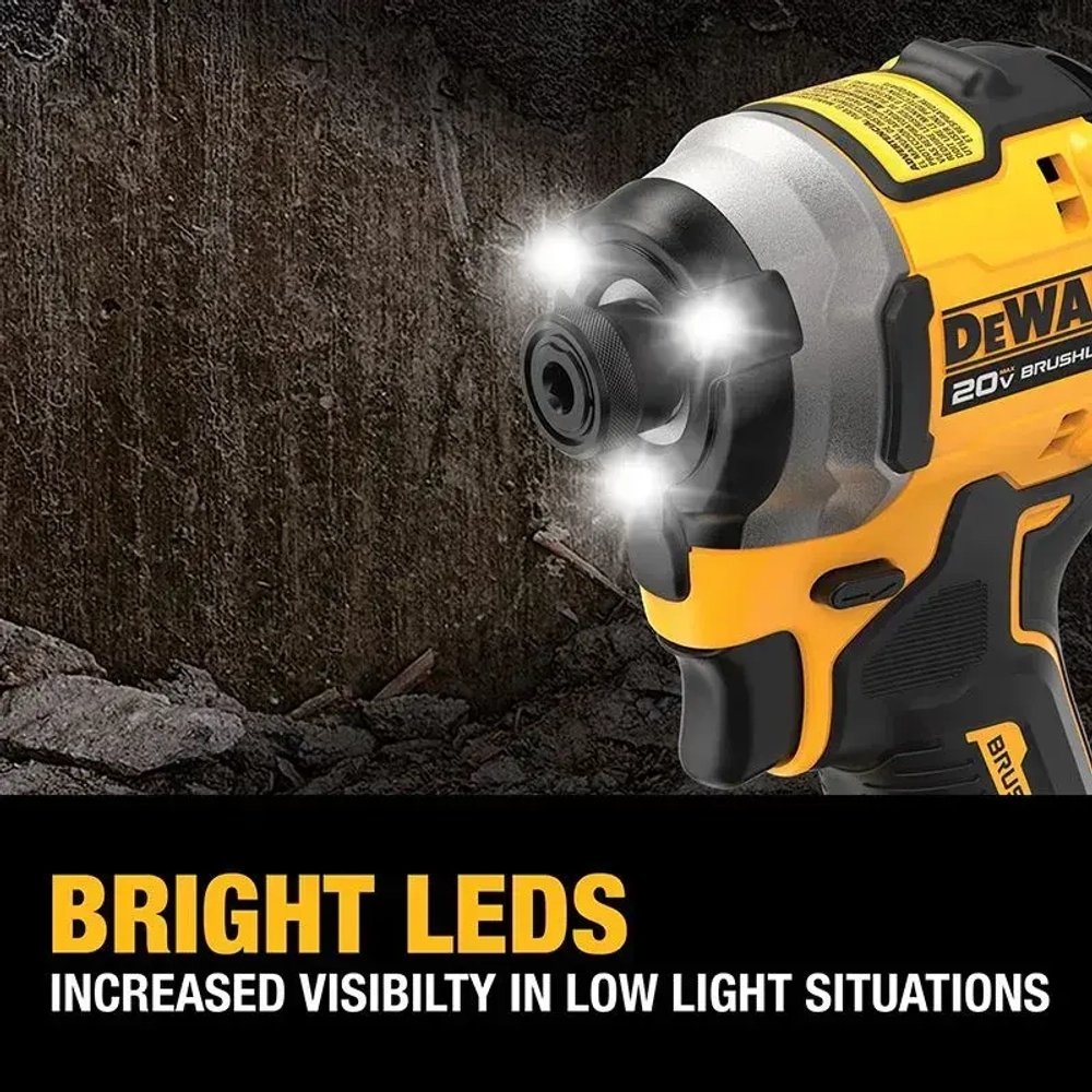 DEWALT 20V DCF850 Ударный шуруповерт Аккумуляторная электрическая дрель 205NM Бесщеточный двигатель Аккумуляторная дрель-шуруповерт Без инструментов
