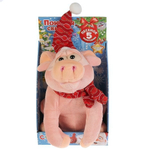 Свинка интерак. 30см. 5 новогодних песен HTY1015 (Мульти-пульти)