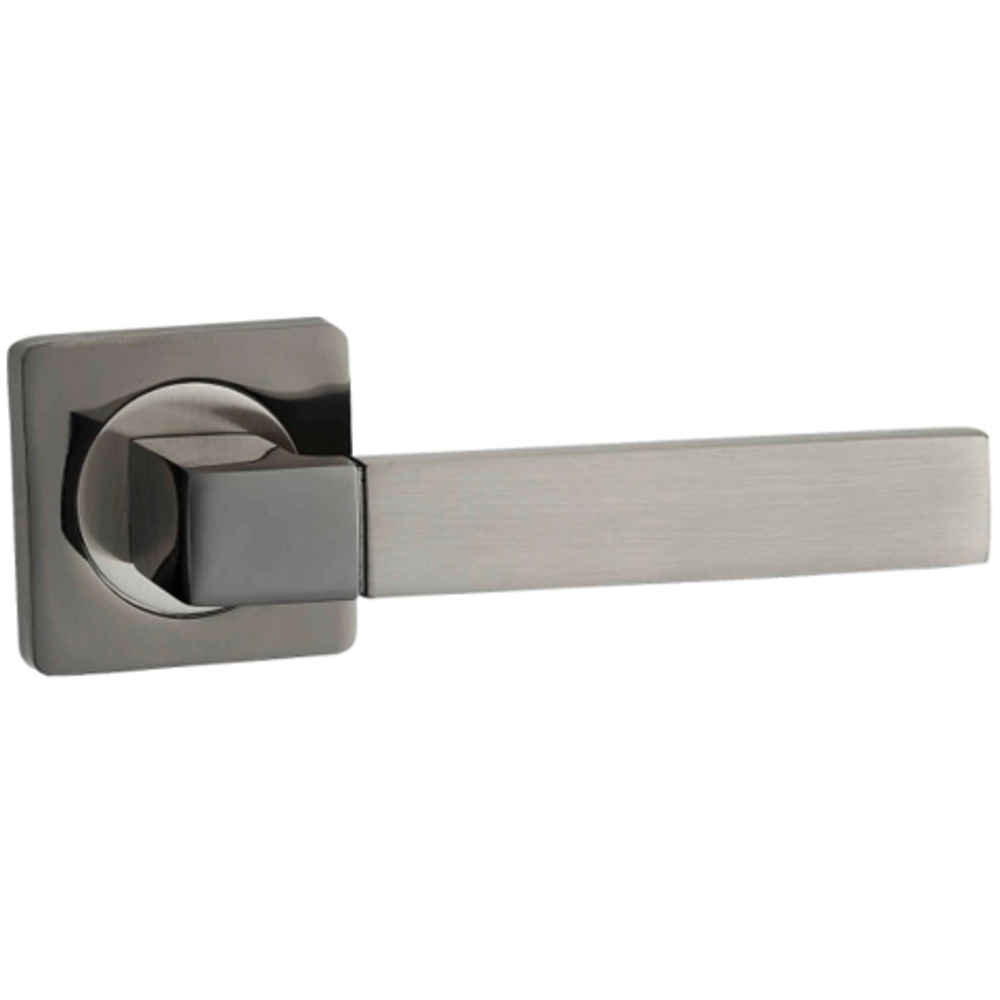 Ручка квадрат Пуэрто AL 521-02, цвет никель черный/никель матовый алюминий (гарантия - 8 лет)