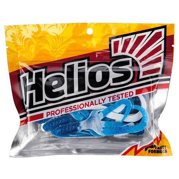 Твистер Helios Credo Four tail 2,35"/6,0 см Blue Sparkles & White 10шт. (HS-20-026)