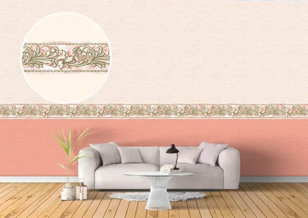 Бордюр для обоев (бордюр бумажный комплект) "Симфония" ширина 6 см., длина 14 м.