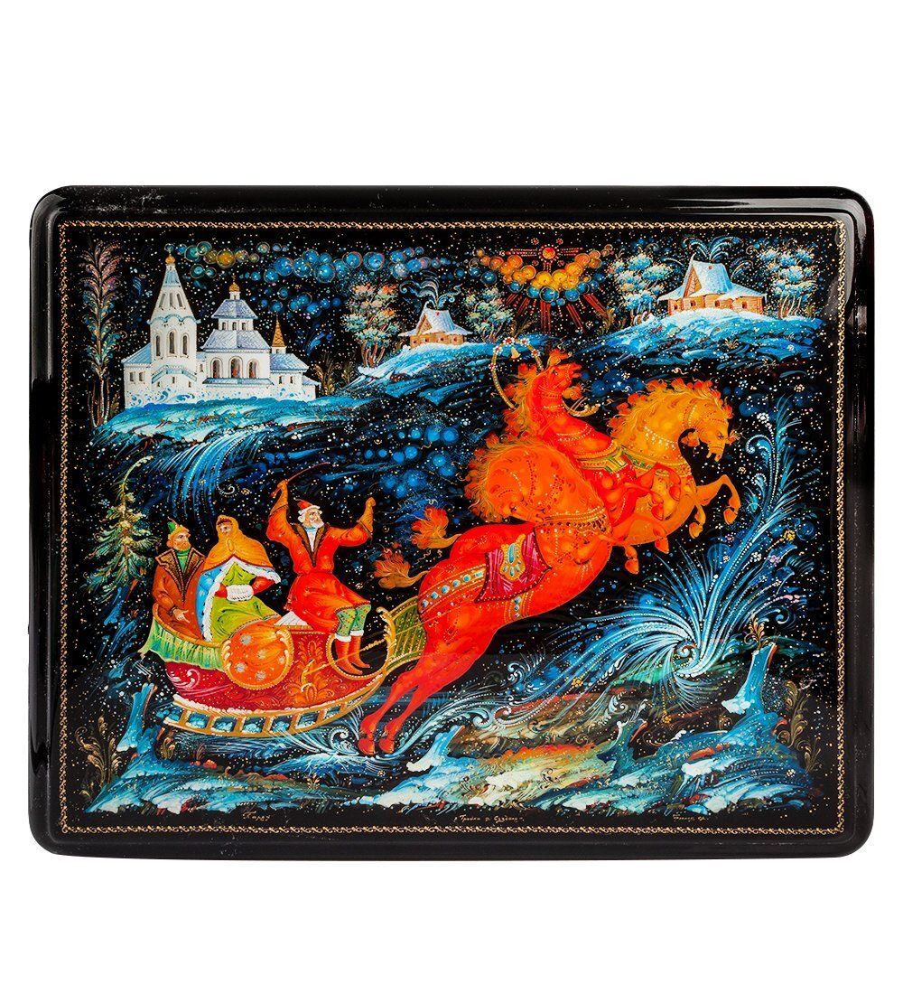 ШК-30/ 80 Шкатулка «Тройка в Суздале» исп. Фролов С. А.