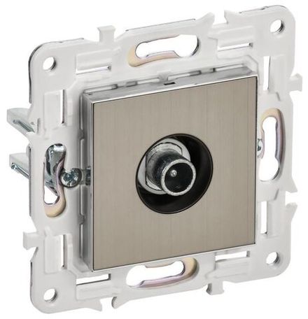 Розетка телевизионная проходная TV SKANDY SK-A17N никель IEK SK-A10-P-K50