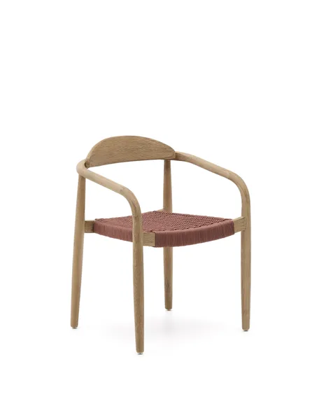 Стул Glynis массив эвкалипта с розовым сиденьем