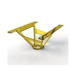 Кронштейн для стола прозрачный усиленный, цвет белый