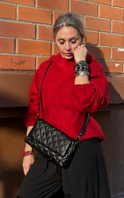 Худи -пальто /красный