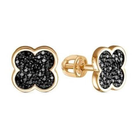 Серьги из золота с фианитами