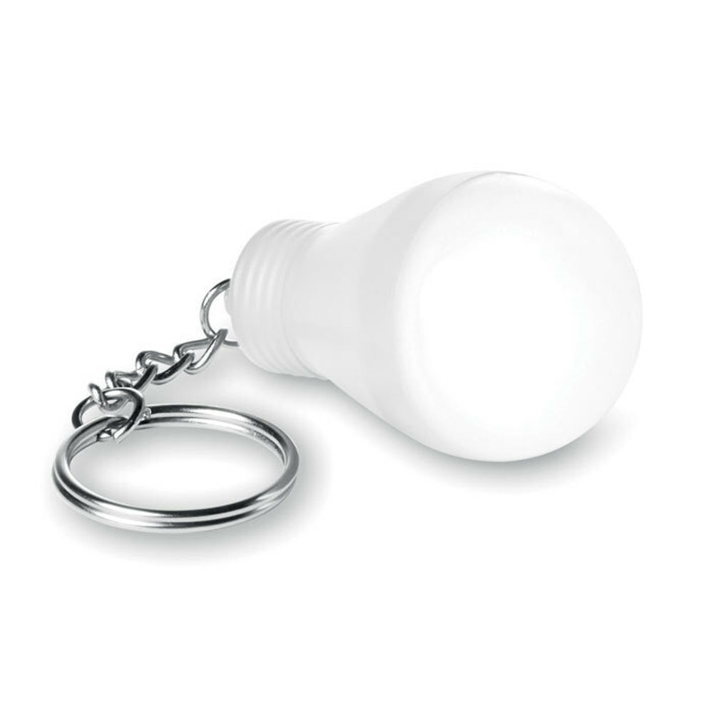 Пластиковый фонарь-брелок в виде лампочки Белый