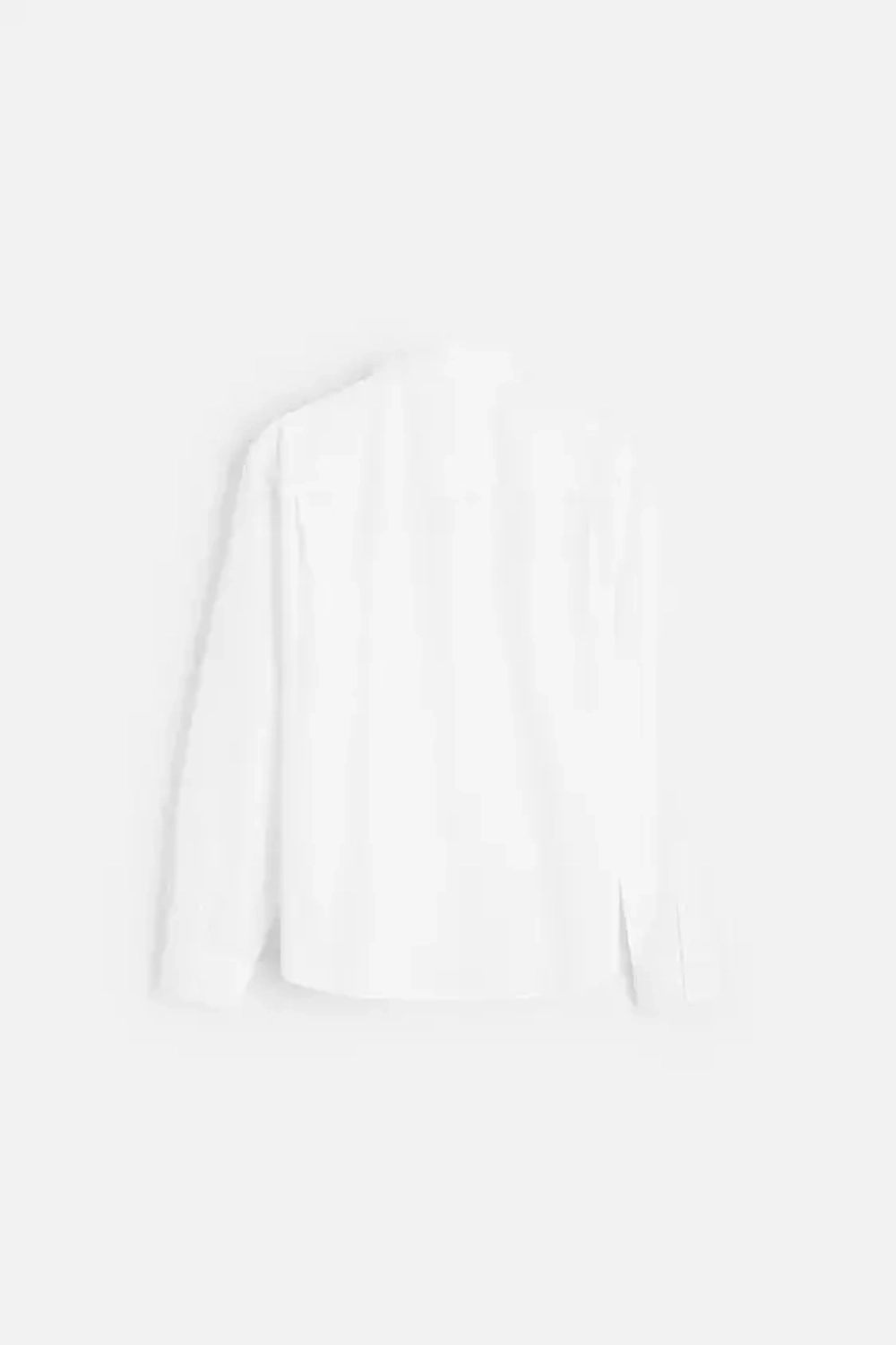 ZARА РУБАШКА ИЗ ХЛОПКОВОГО ПОПЛИНА, БЕЛЫЙ