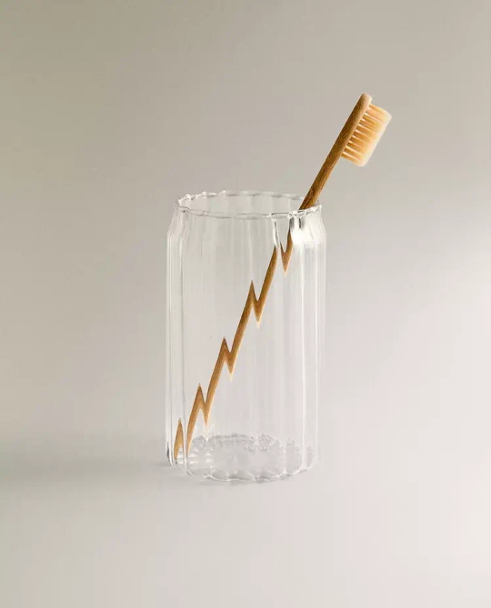 ZARA HOME СТАКАН ДЛЯ ЗУБНЫХ ЩЕТОК, ПРОЗРАЧНЫЙ