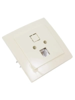 Розетка телефон крем