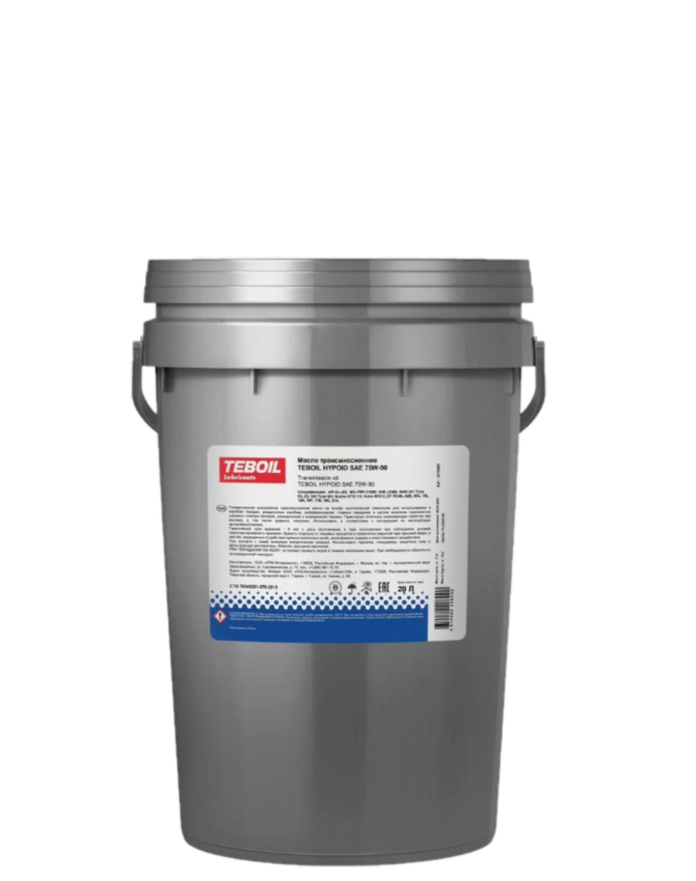 Масло трансмиссионное 75W90 hypoid teboil 20л